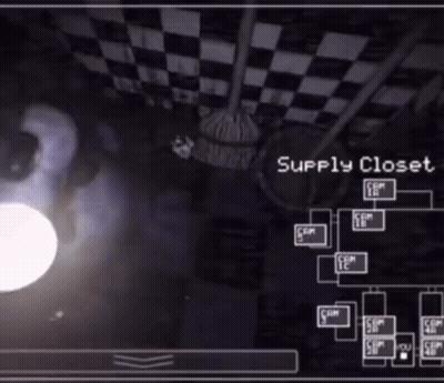 Video Game Supply Closet With Checkered Ceiling GIF