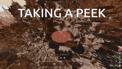 Video Game Taking A Peek GIF
