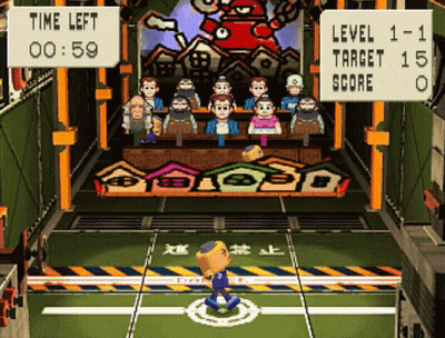 Video Game Time Left 00:59 Level 1-1 Target Score 10 GIF
