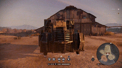 Video Game Vehicle In Front Of Building With Number N GIF