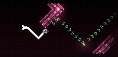 Video Game With Purple Background And Green Arrows GIF
