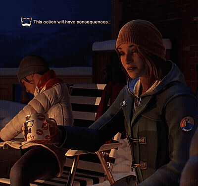 Video Game Woman Holding Cup Of Coffee GIF