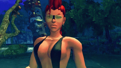 Video Game Woman With Red Hair Says Cviper Wins GIF