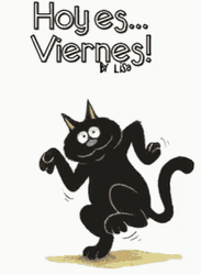 Viernes Hoy Es Viernes Black Cat Dance GIF