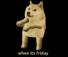 Viernes When It's Friday Doge Meme Dancing Excited GIF