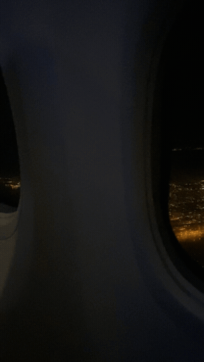 View Of City From Airplane Window GIF