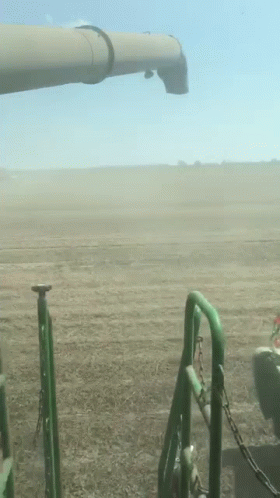 View Of Field From Inside Tractor GIF