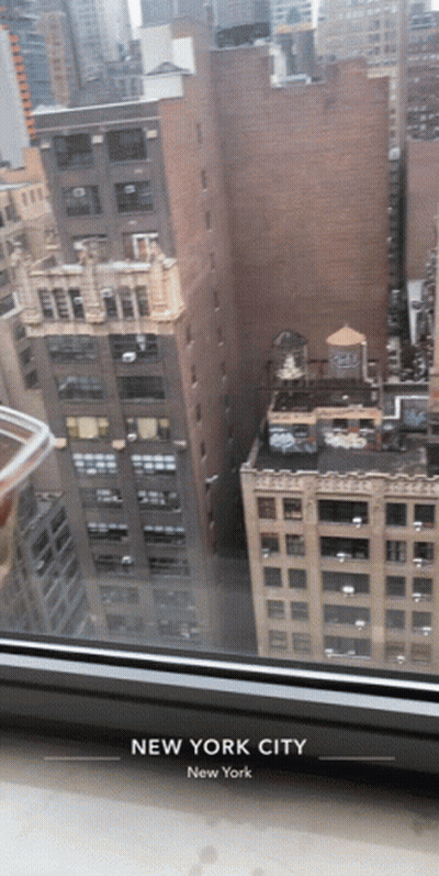 View Of New York City From Window GIF