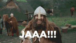 Viking Man Shouts Jaaa GIF