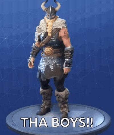 Viking Statue Saying Tha Boys GIF
