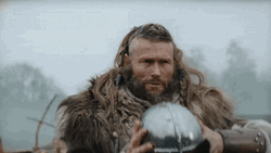 Viking Warrior Wears Helmet GIF