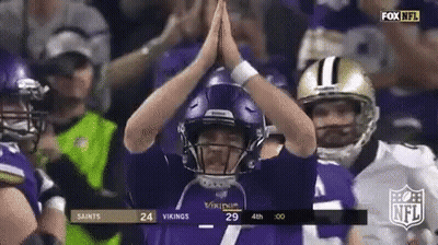 Vikings Football Player High Fiving Crowd GIF