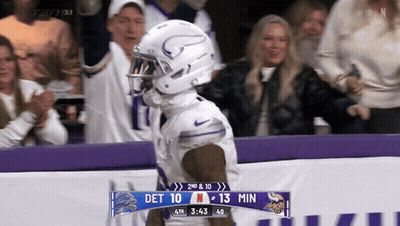 Vikings Football Player Jordan Addison On Field GIF