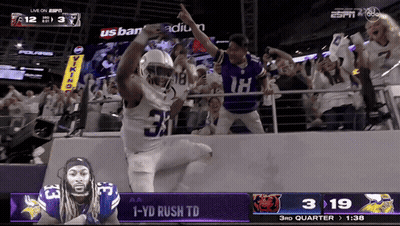 Vikings Player Celebrating Touchdown GIF