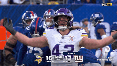 Vikings Player Celebrating Touchdown GIF