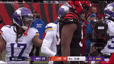 Vikings Player Talking To Teammate GIF