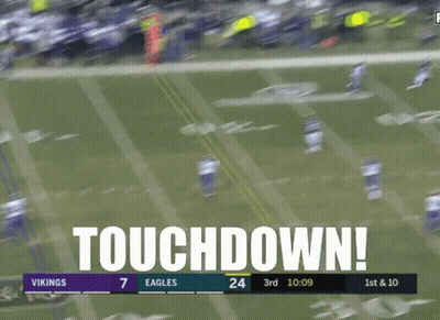 Vikings Vs Eagles Football Game GIF