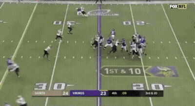 Vikings Vs Saints Football Game GIF