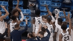 Villanova Wildcats Confused Sideline Scuffle GIF