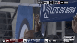 Villanova Wildcats Lets Go Nova Fan Sign GIF