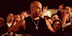 Vin Diesel Family Rallying Crowd GIF