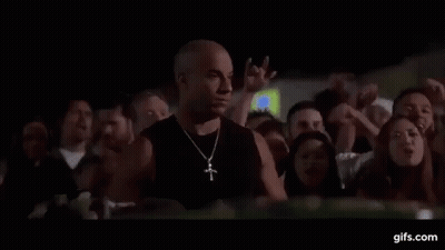 Vin Diesel Standing In Front Of Crowd GIF
