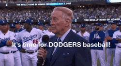 Vin Scully Its Time For Dodgers Baseball GIF
