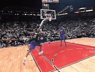 Vince Carter Astonishing Between The Leg Dunk GIF