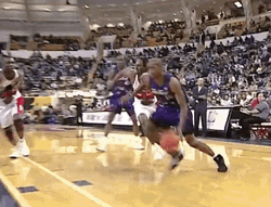 Vince Carter Clings To Ring GIF