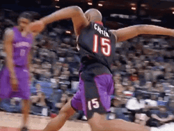 Vince Carter Dunking Ball From Under GIF