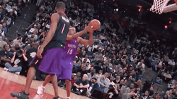Vince Carter Pointing Slam Dunk GIF