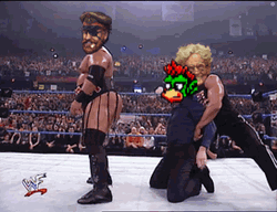 Vince McMahon Eats Rikishi's Butt GIF