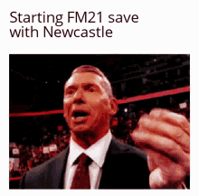 Vince Mcmahon Money FM21 Save With New Castle GIF