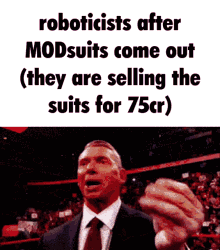 Vince Mcmahon Money Roboticists After MOD Suits Come Out  GIF