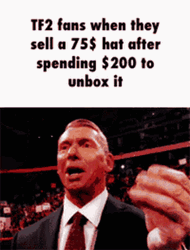 Vince Mcmahon Money TF2 Fans Selling Hat GIF