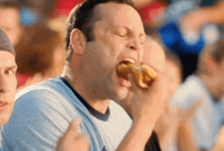Vince Vaughn Wedding Crashers Eating Bread And Wink GIF