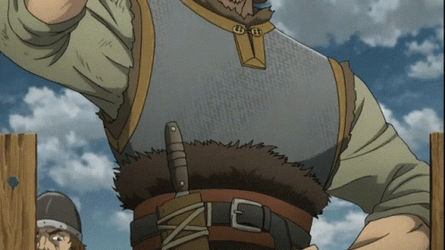 Vinland Saga Thorkell Waving GIF