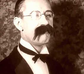 Vintage Actor Charley Chase Twitching Mustache GIF