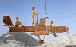Vintage Airplane Pippi Flying GIF