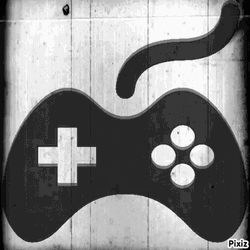 Vintage Black Game Joystick Controller GIF