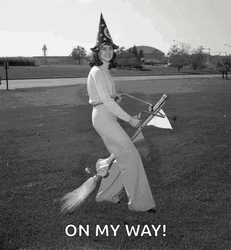 Vintage Broom On My Way GIF