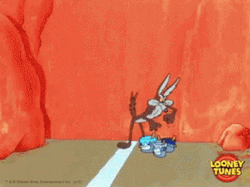 Vintage Cartoon Wile E Coyote Painting GIF