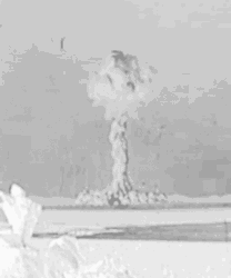 Vintage Clip Nuke Bomb Exploding GIF