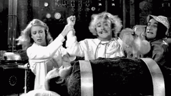 Vintage Gene Wilder Male Brooks Punching Frankenstein GIF