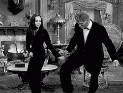 Vintage Halloween Adams Family Dancing GIF
