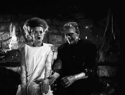 Vintage Halloween Bride Of Frankenstein GIF