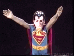 Vintage Halloween Costume Superman GIF