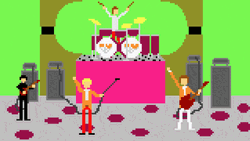Vintage Pixel Art Rock And Roll GIF