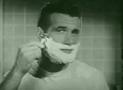 Vintage Shaving Video GIF