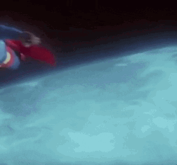 Vintage Smiling Superman Flying GIF
